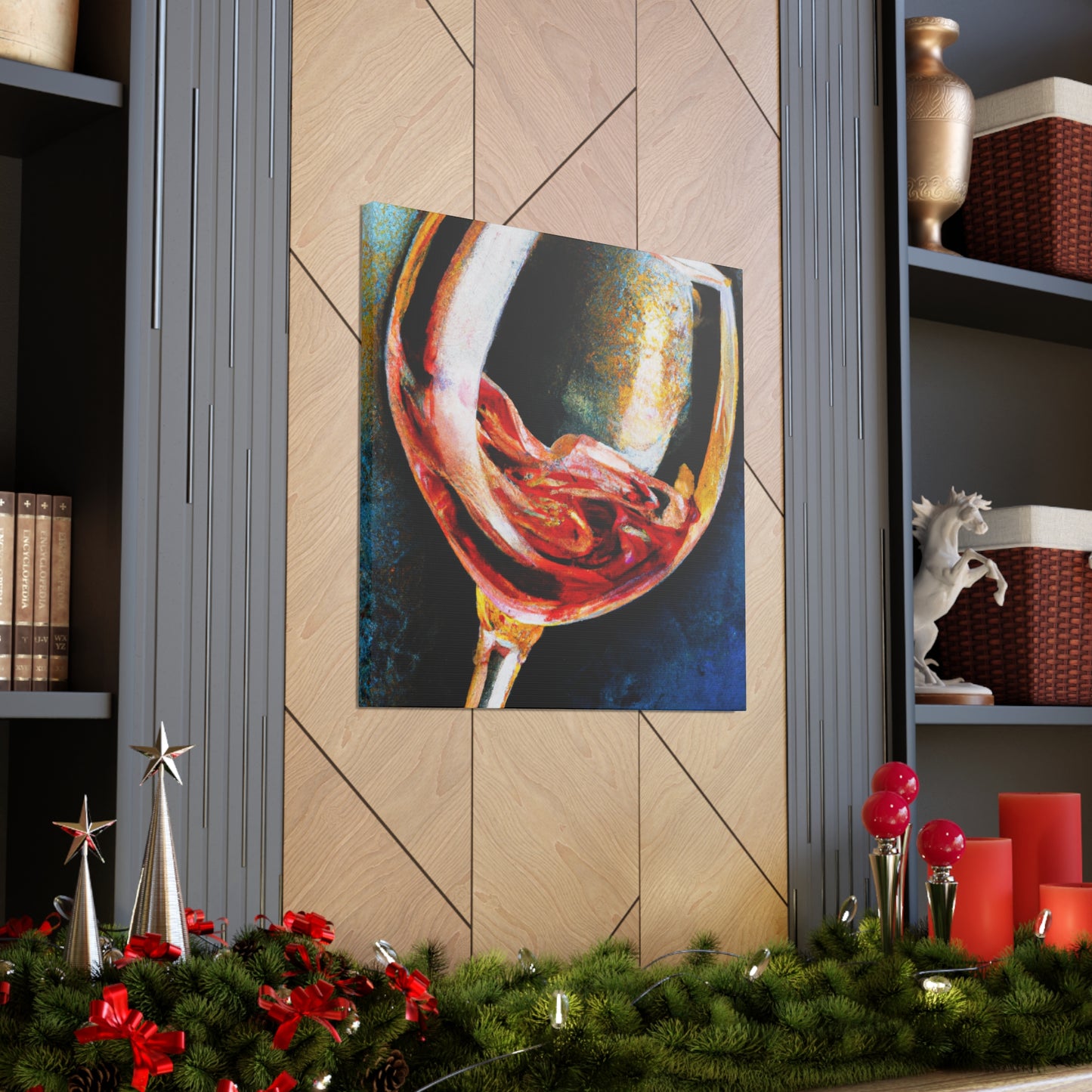 Glass of Fruity Wine - Canvas