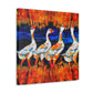 Geese in Flight Sky - Canvas