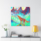 "Wolves in Fauvist Hues" - Canvas