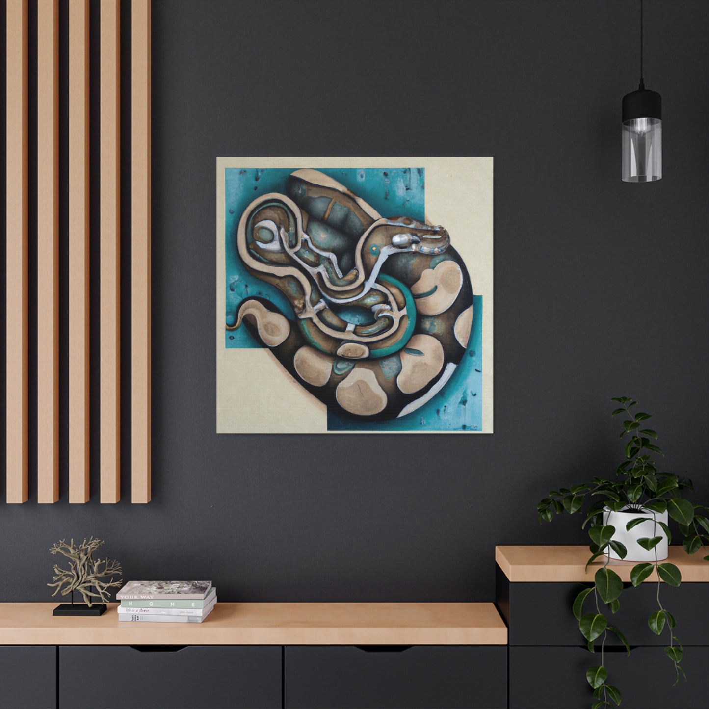 "Python in Deco Splendor" - Canvas