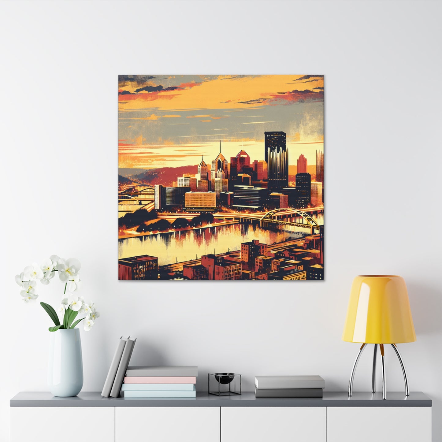 Steel City Dreamscape Dawn - Canvas