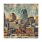 Cincy: Vibrant Urban Mosaic - Canvas