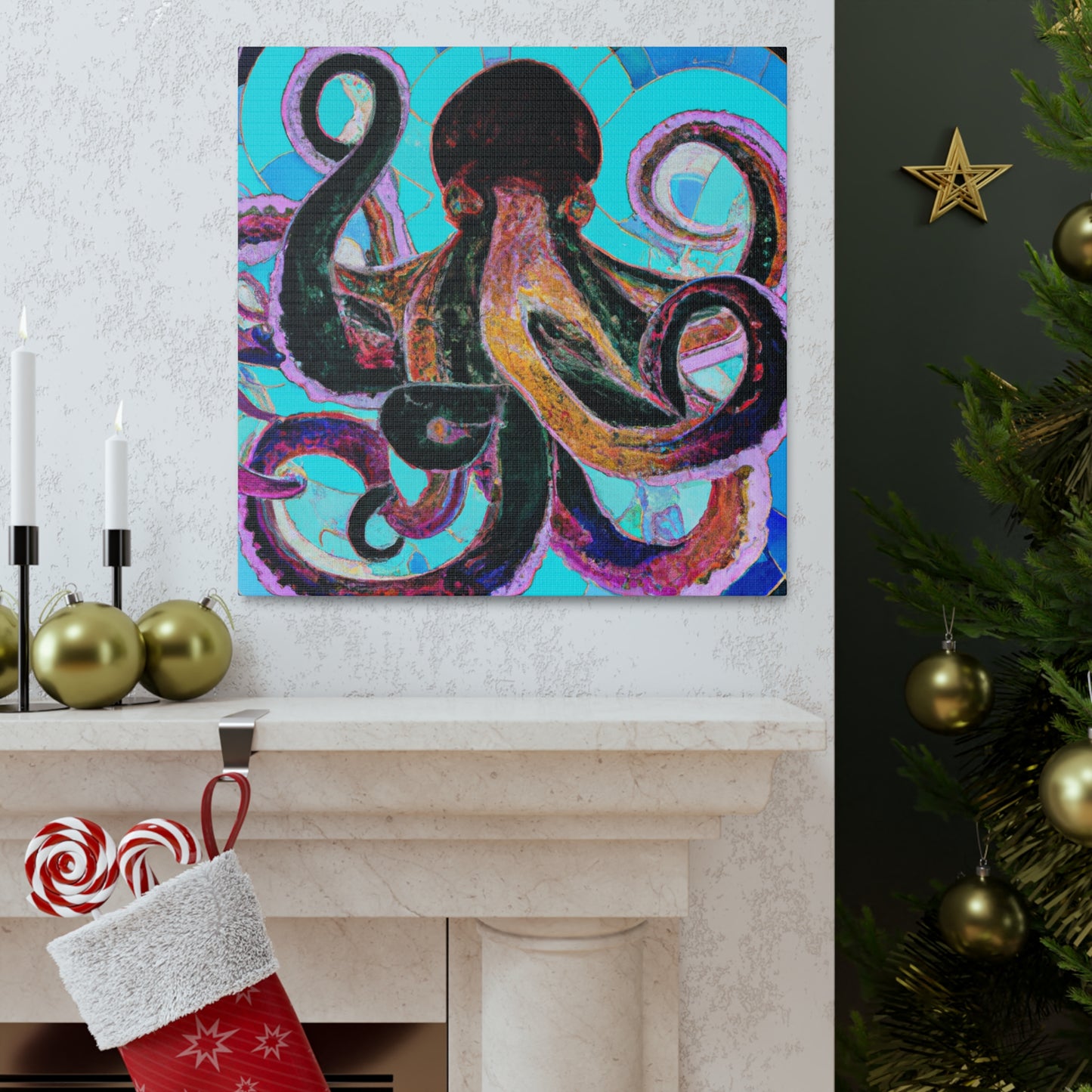 Octopus Dance Tango. - Canvas