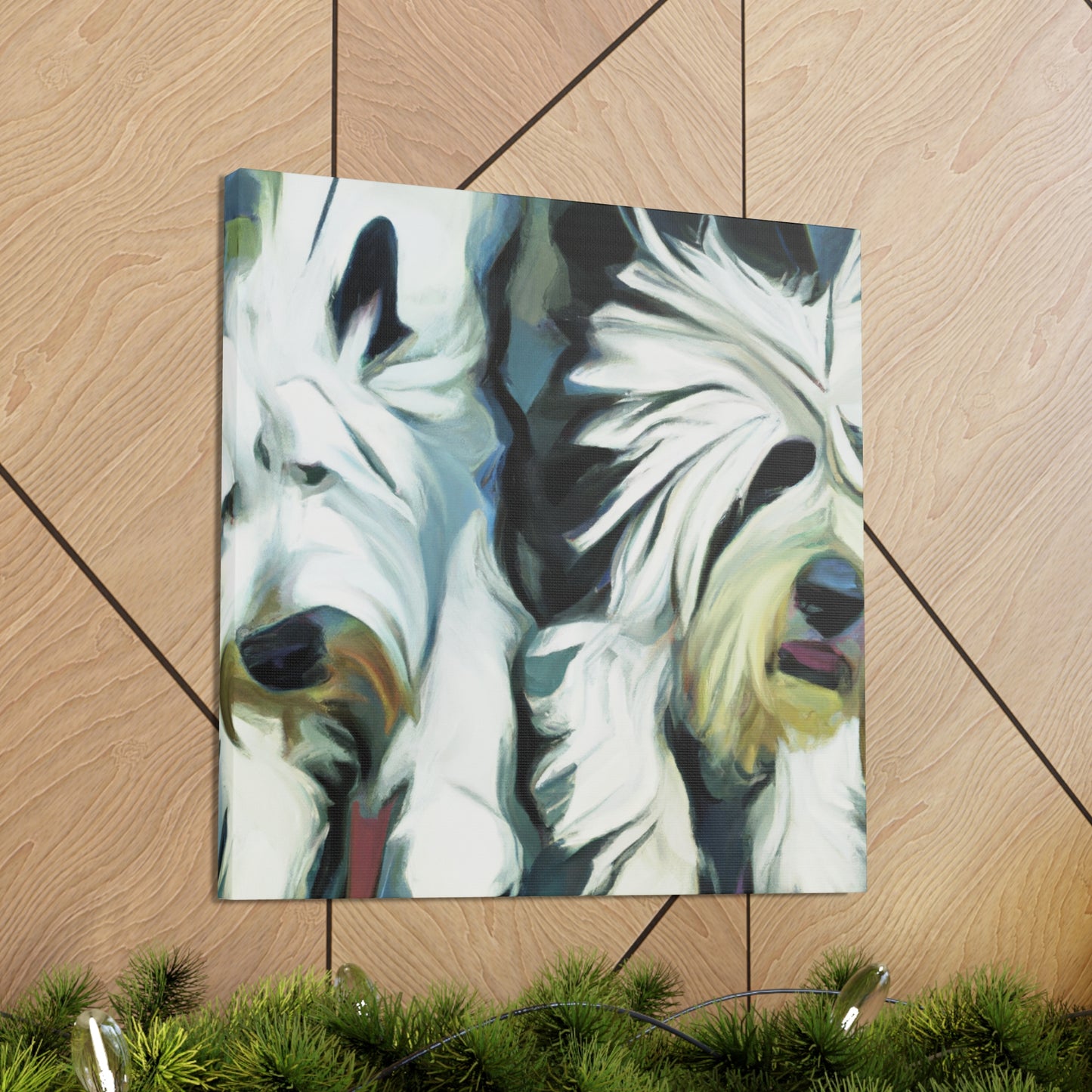 "Old English Sheepdog Dreaming" - Canvas