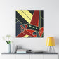 "Skyward Art Deco Plane" - Canvas