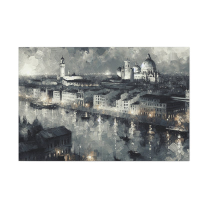 Nocturnal Urban Splendor - Canvas