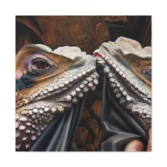 "Frog-like Frilled Lizard" - Canvas