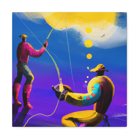 Fishing in the Moonlight - Canvas