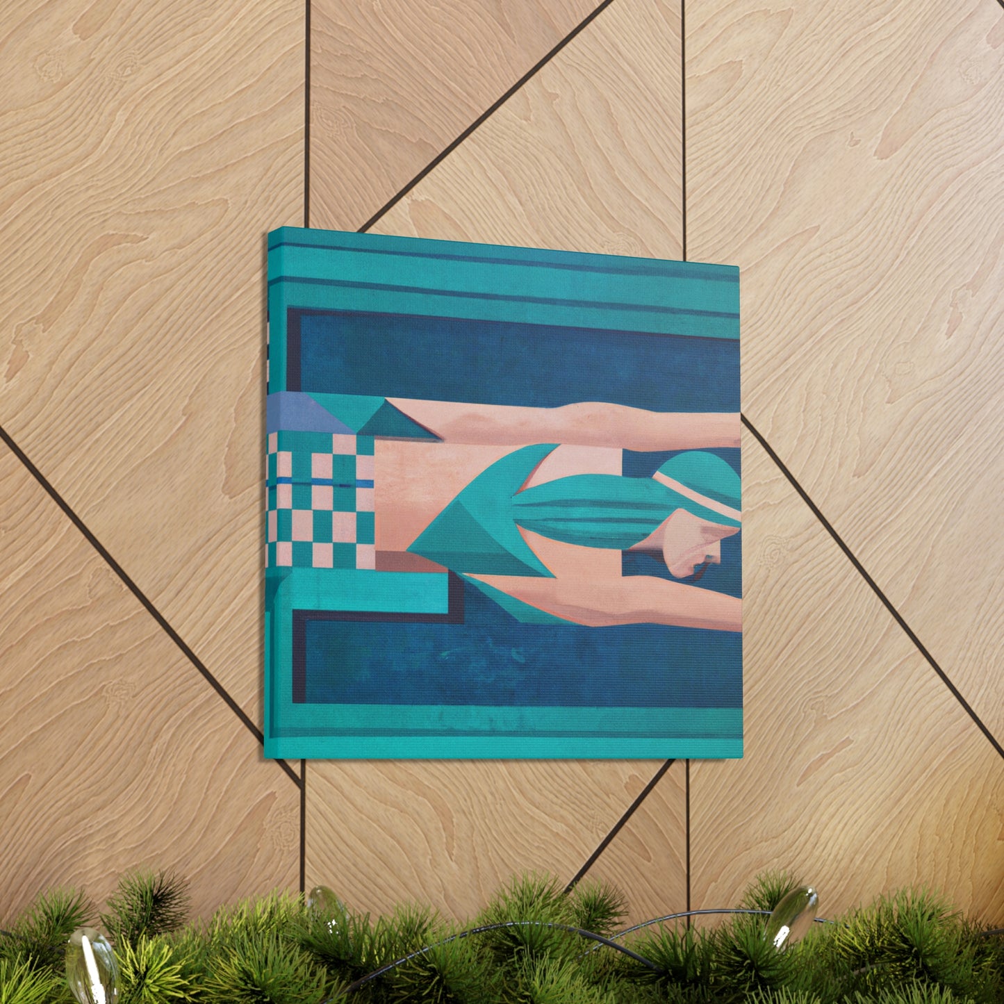 "Swim in Deco Style" - Canvas