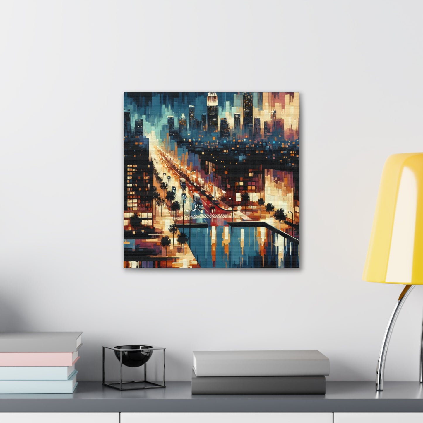 Midnight Metropolis Glow - Canvas