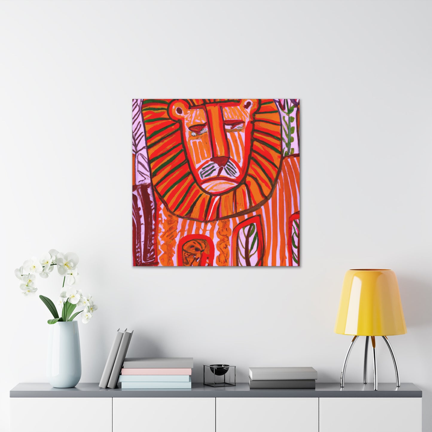 Majestic Feline Sculpture - Canvas