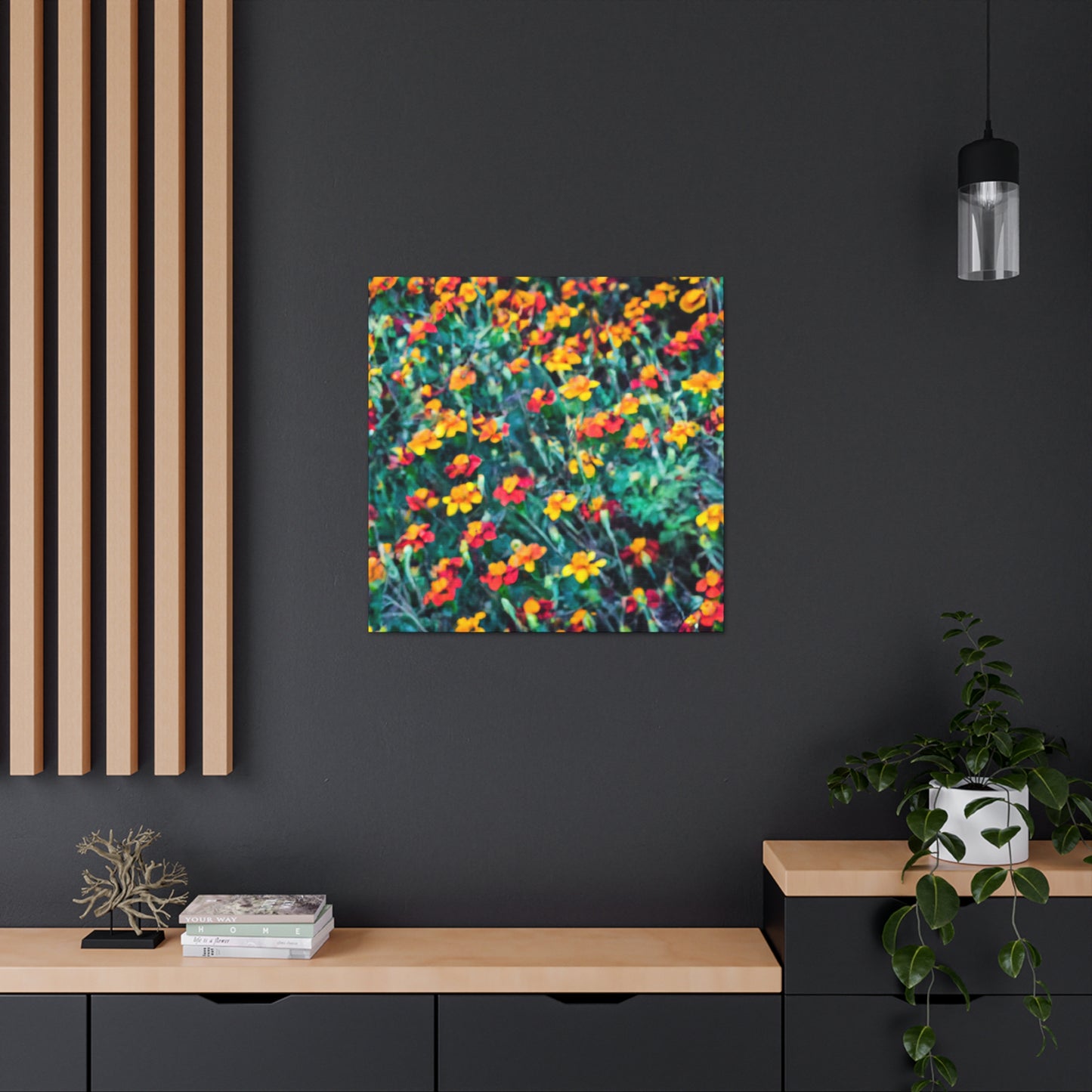 "Glorious Marigold Bloom" - Canvas