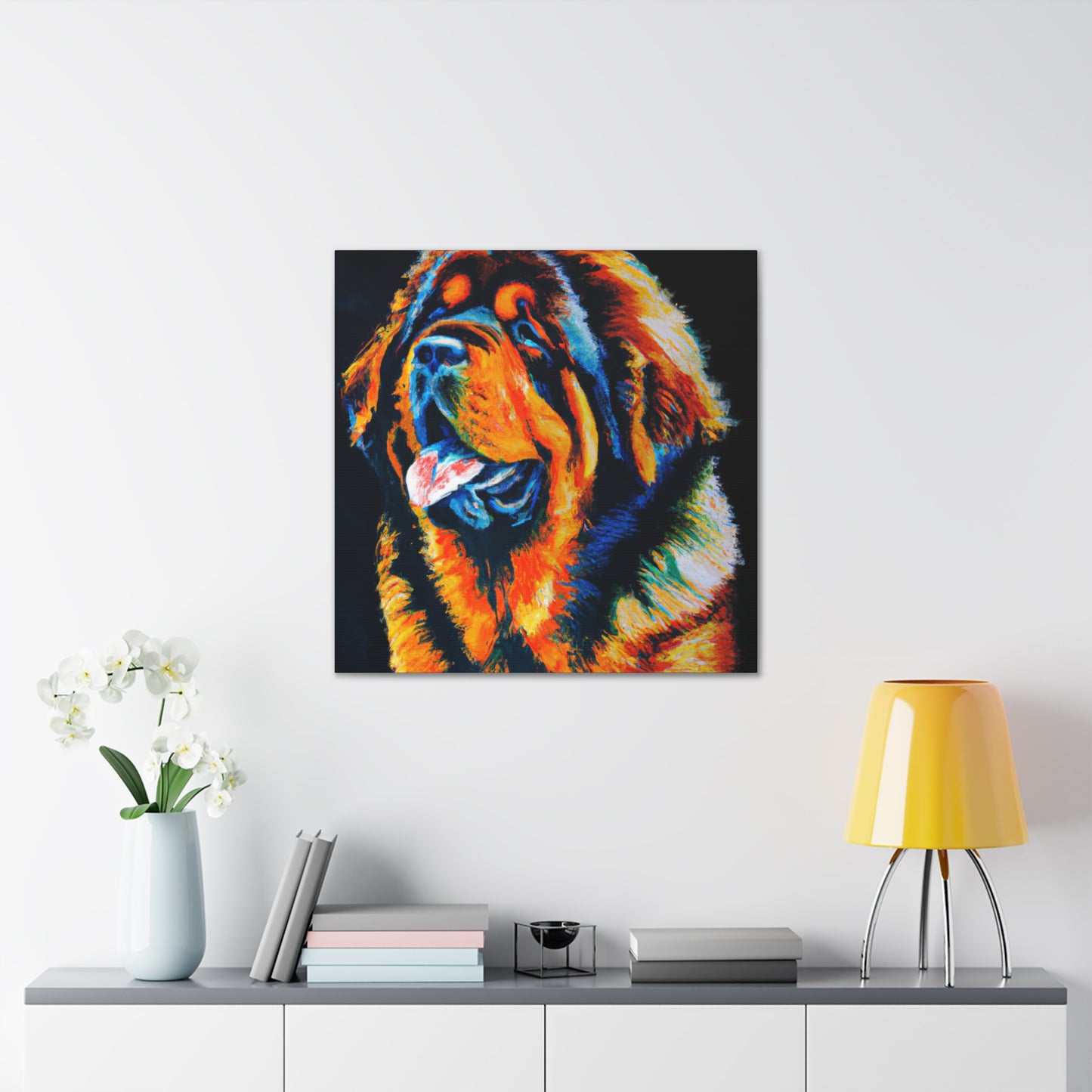 "Tibetan Mastiff, Realism" - Canvas