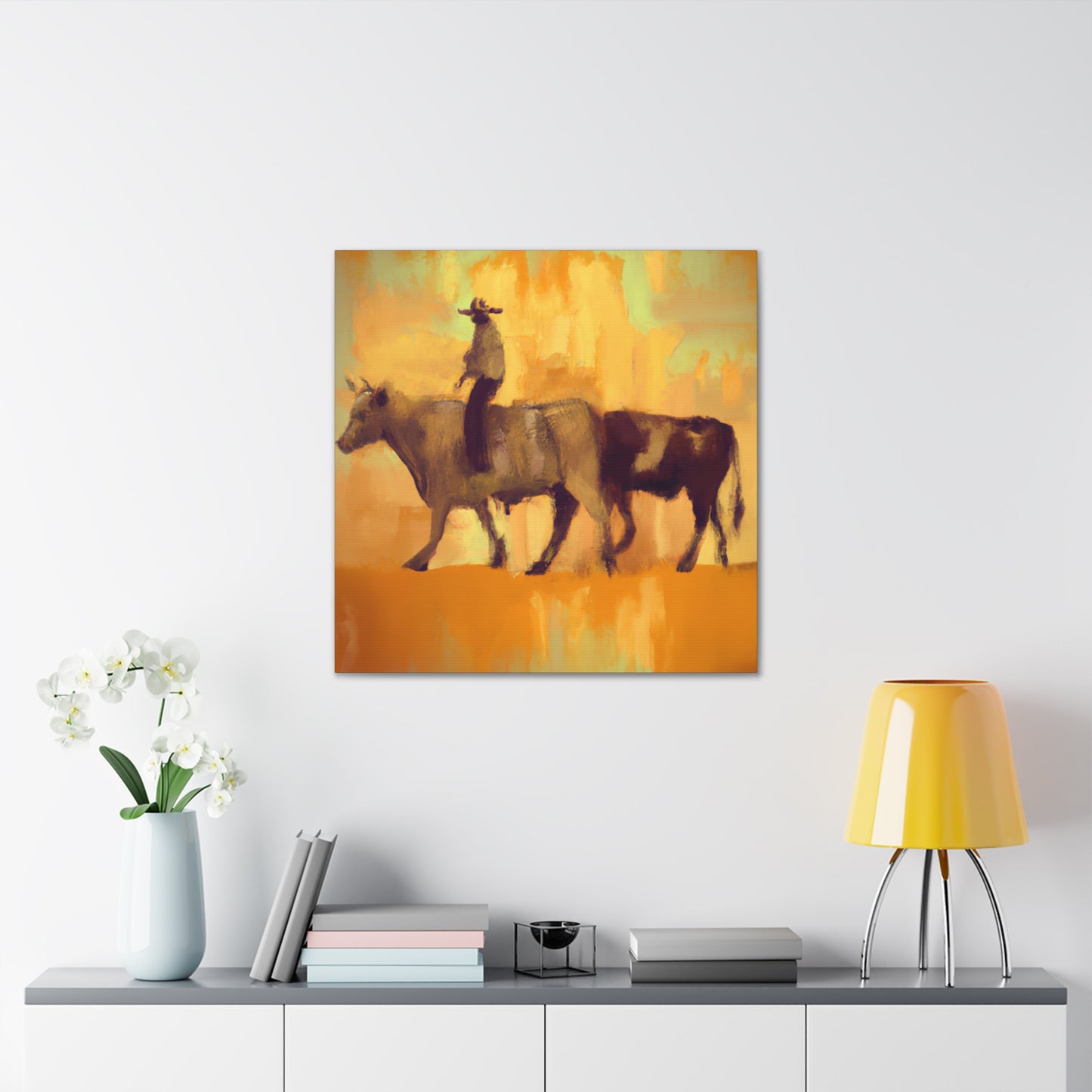 Cattle Drive Epic Scene - Canvas