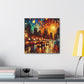 Luminescent Night Metropolis - Canvas