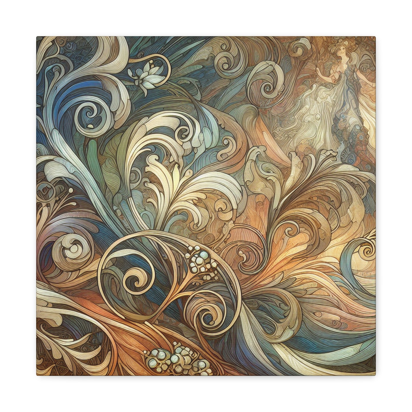 Gilded Whispers of Elegance - Canvas