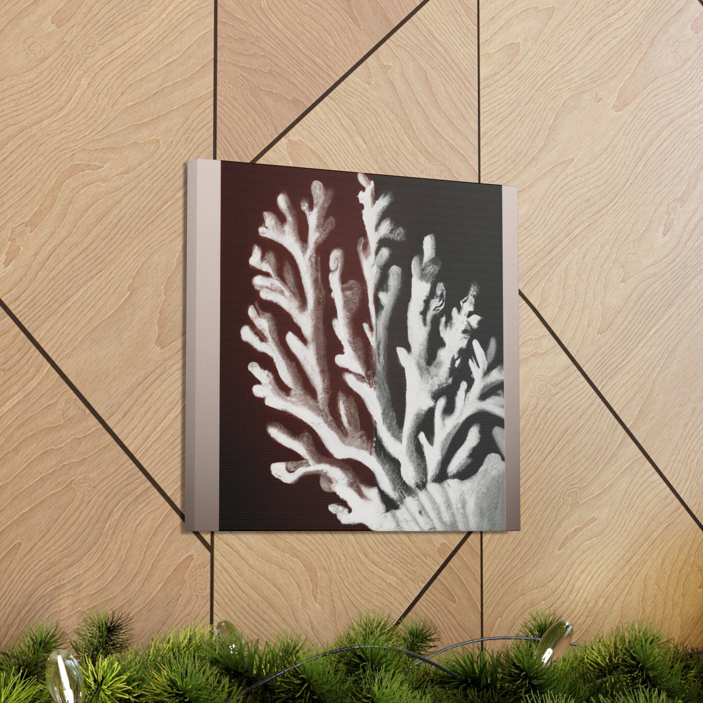 "Coral in Moonlight Glow" - Canvas