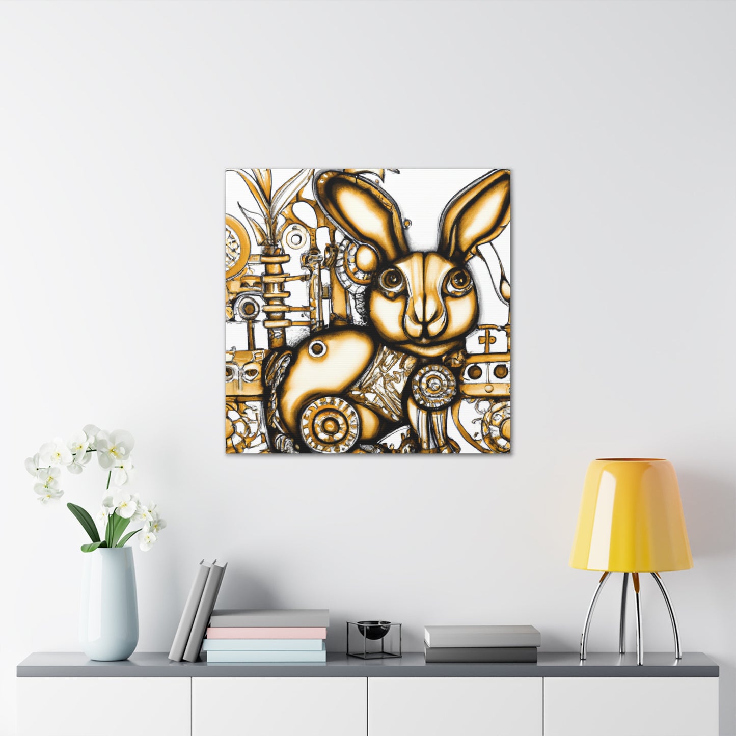 Rabbit in Steamsteel - Canvas