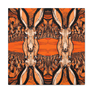 "Jackrabbit In Deco" - Canvas