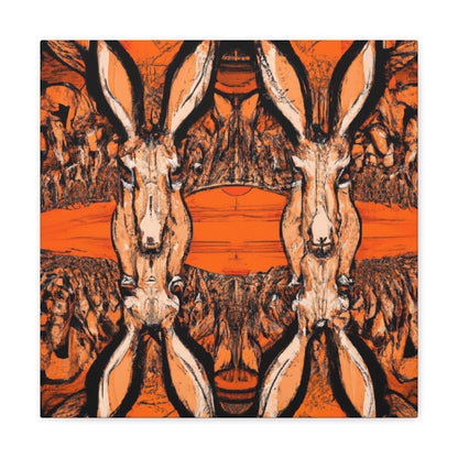 "Jackrabbit In Deco" - Canvas