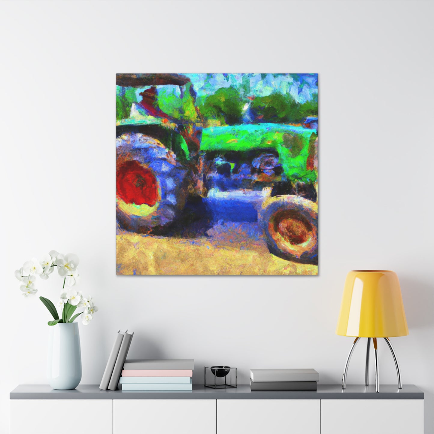 Tractor in Impressionism - Canvas