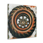 "Tractor Tire Triumphant" - Canvas