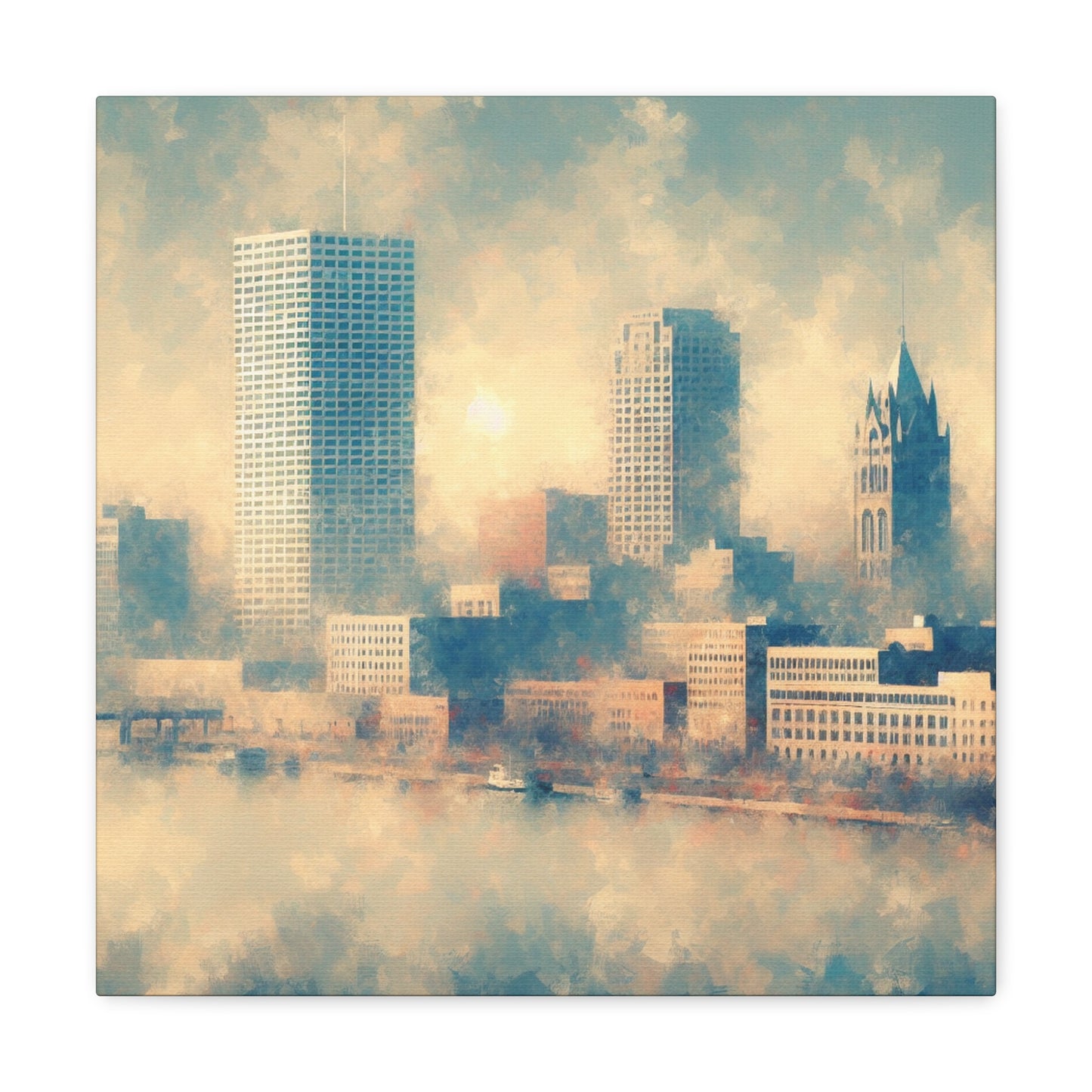 "Urban Tranquility: Milwaukee Minimalism" - Canvas