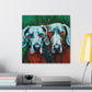 "Weimaraner in Moonlight" - Canvas