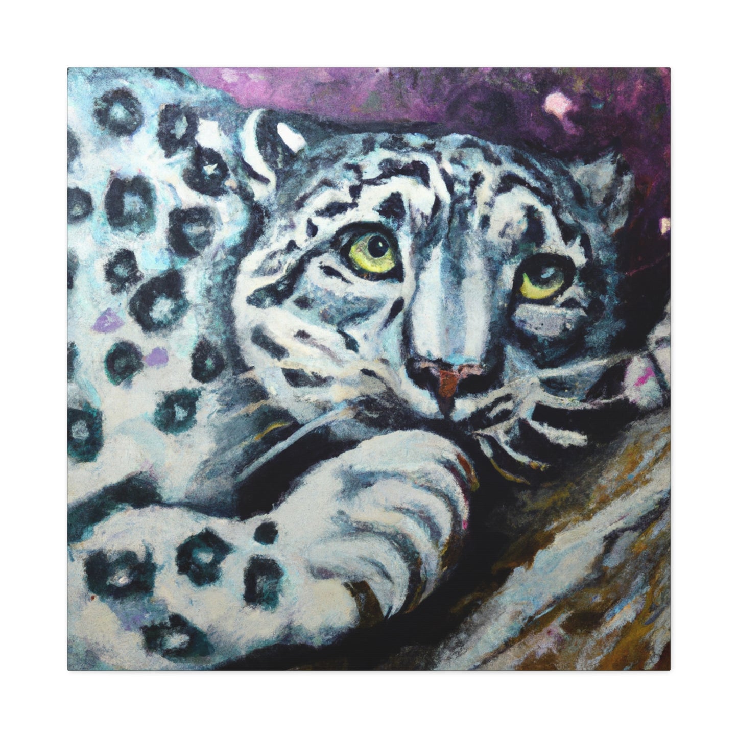 Snow Leopard Surrealism - Canvas