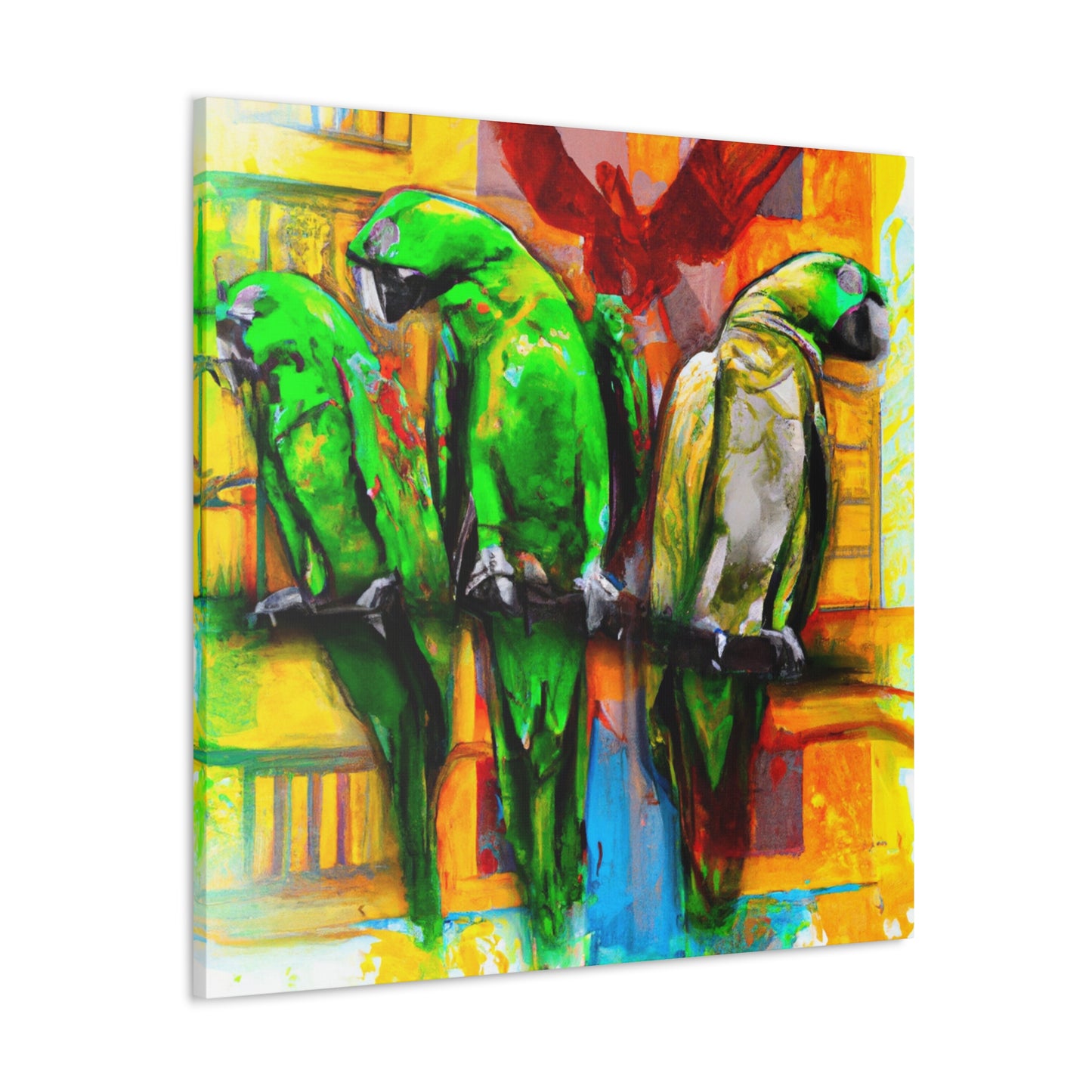 Parrots in Senegal - Canvas