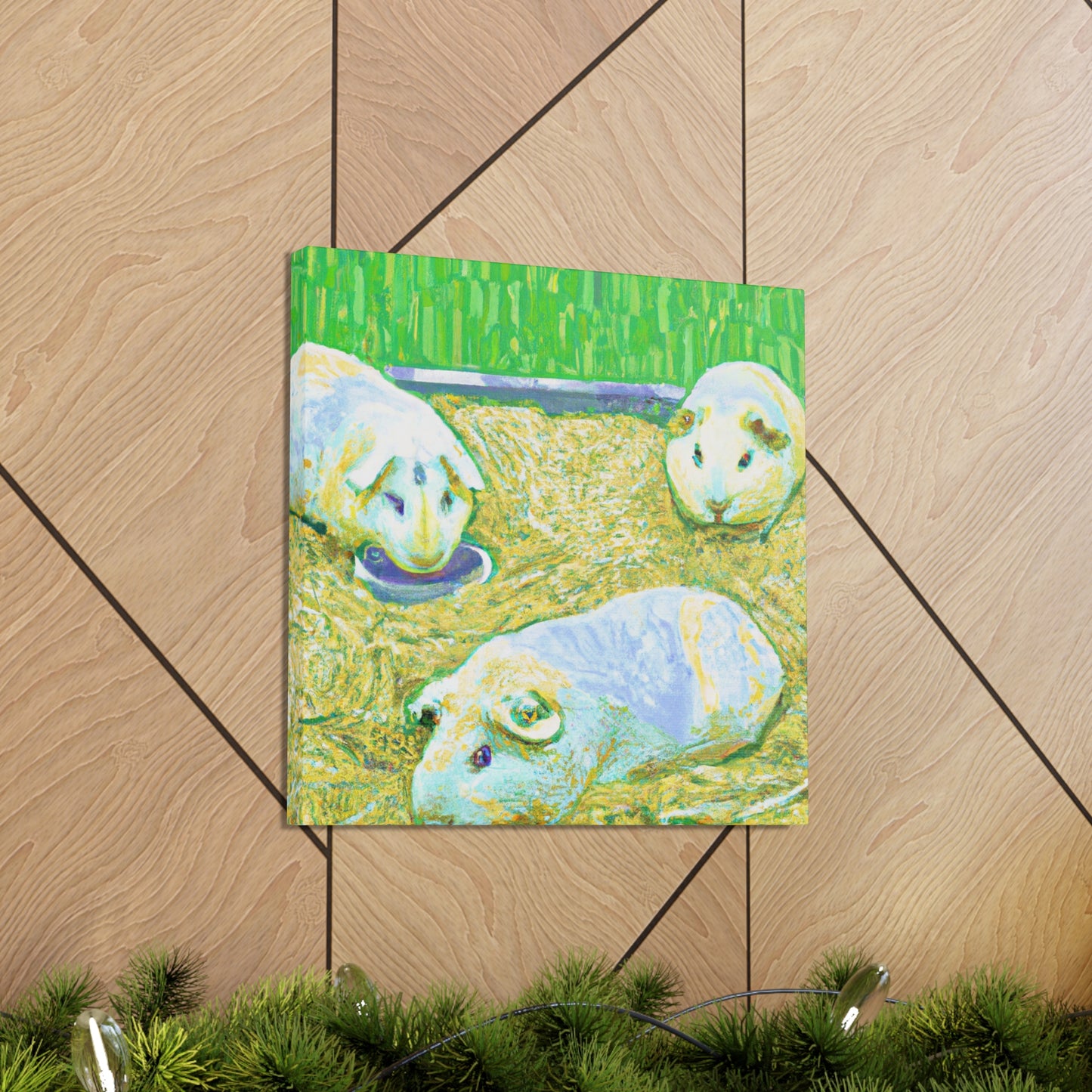 Cute Guinea Pig Painting - Canvas