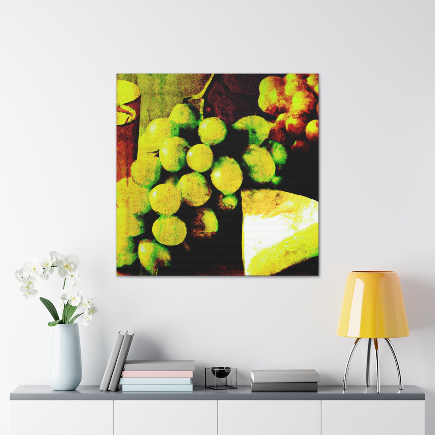 Cheese and Grapes Pop. - Canvas