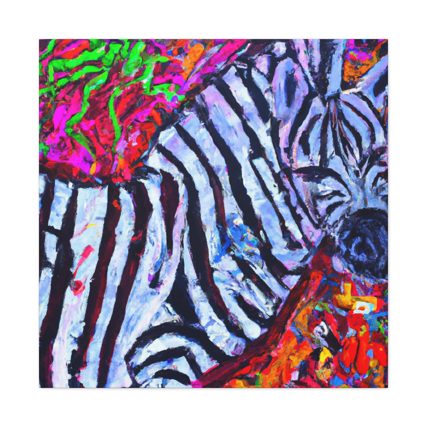 "Zebra Striped Wonder" - Canvas