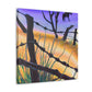 "Barbed Wire Fence Scene" - Canvas