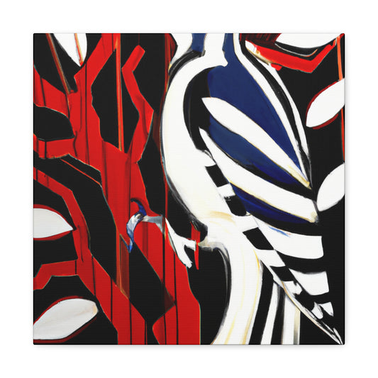 "Downy Woodpecker Deco" - Canvas