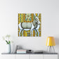 "Donkey in Deco Style" - Canvas