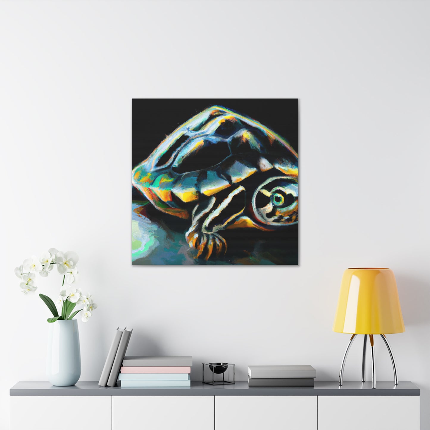 "Box Turtle Reflection" - Canvas