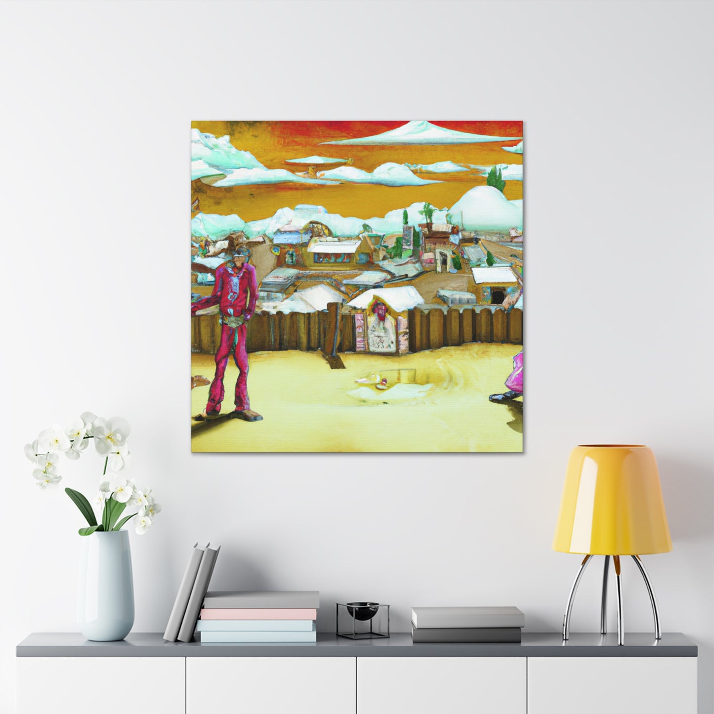 "Frontier Town Dreamscape" - Canvas