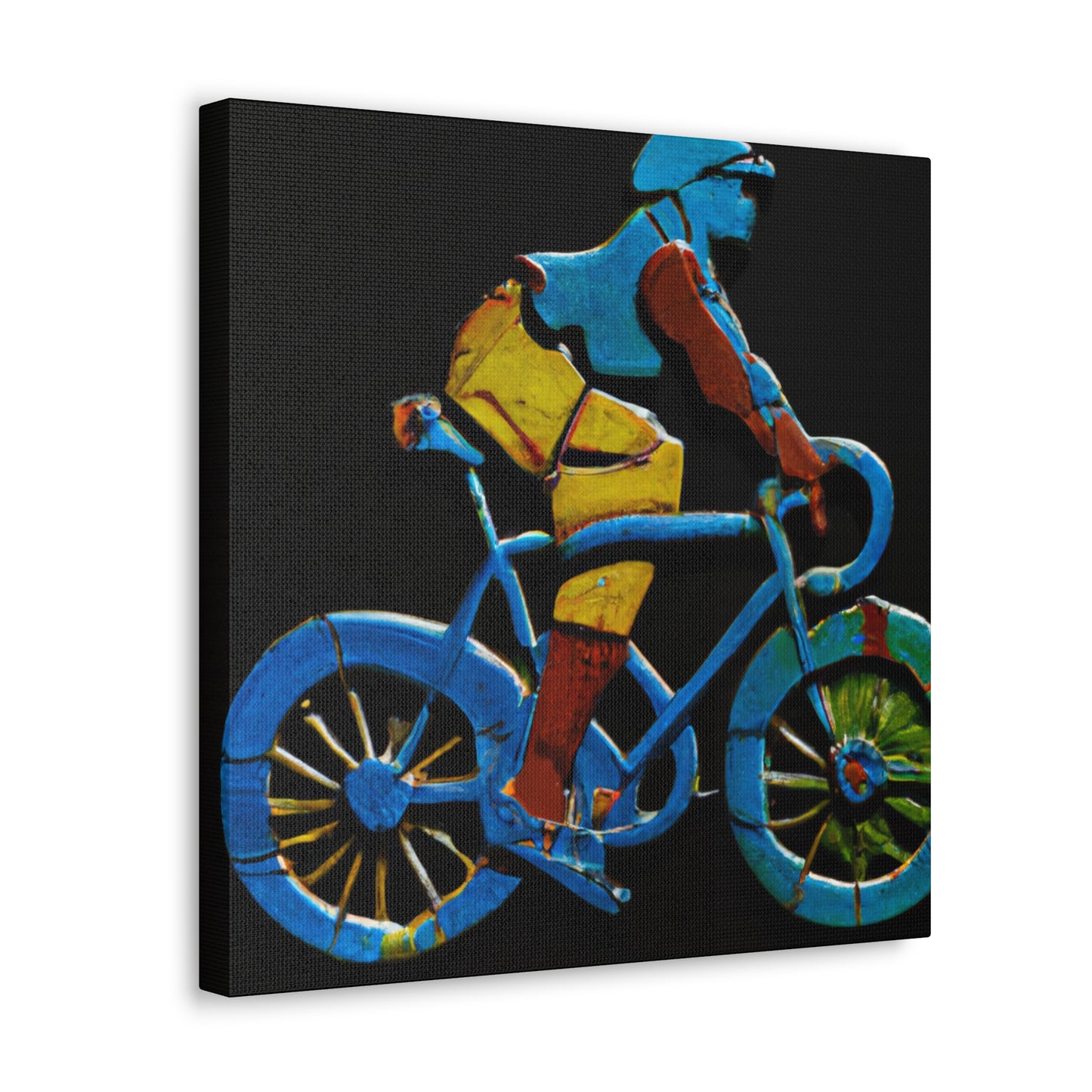 "Bicyclist in Motion" - Canvas