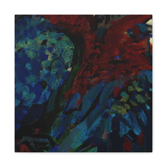 Tropical Parrot Palette - Canvas