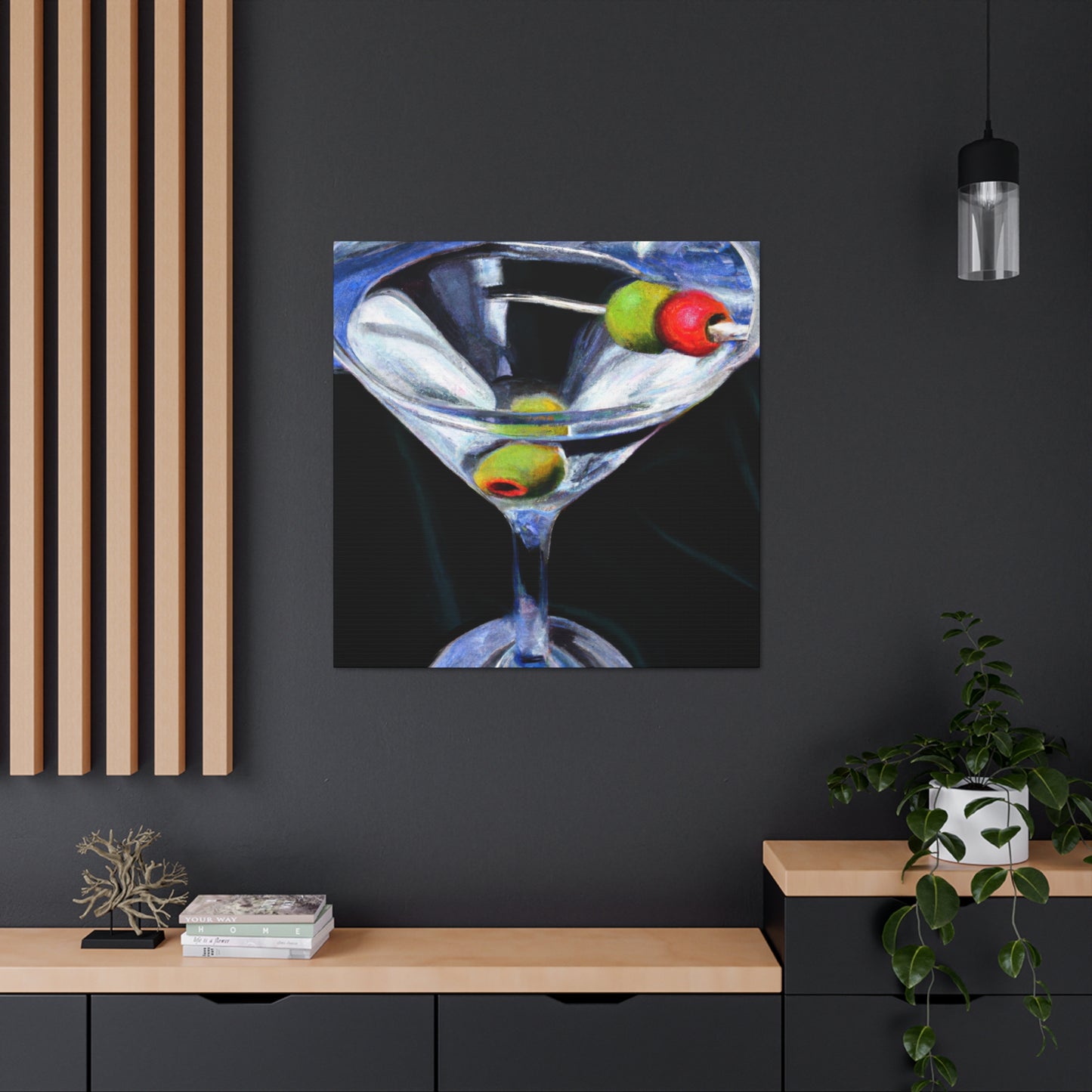 "Martini: Impact of Glass" - Canvas