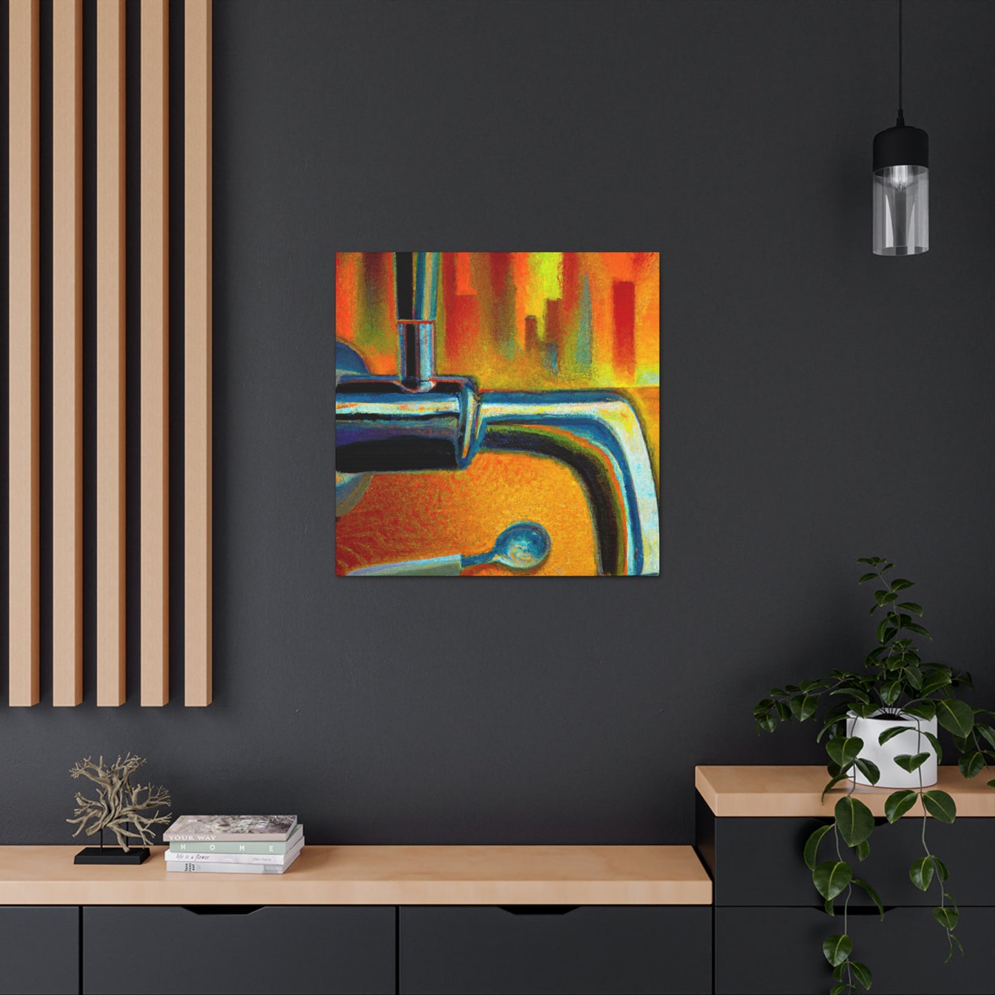 "Bar Tap Landscape Scene" - Canvas