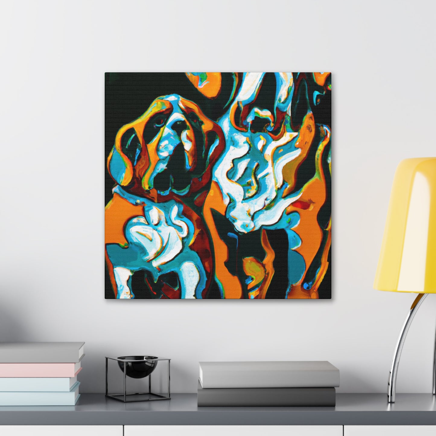 "Saint Bernard in Deco" - Canvas