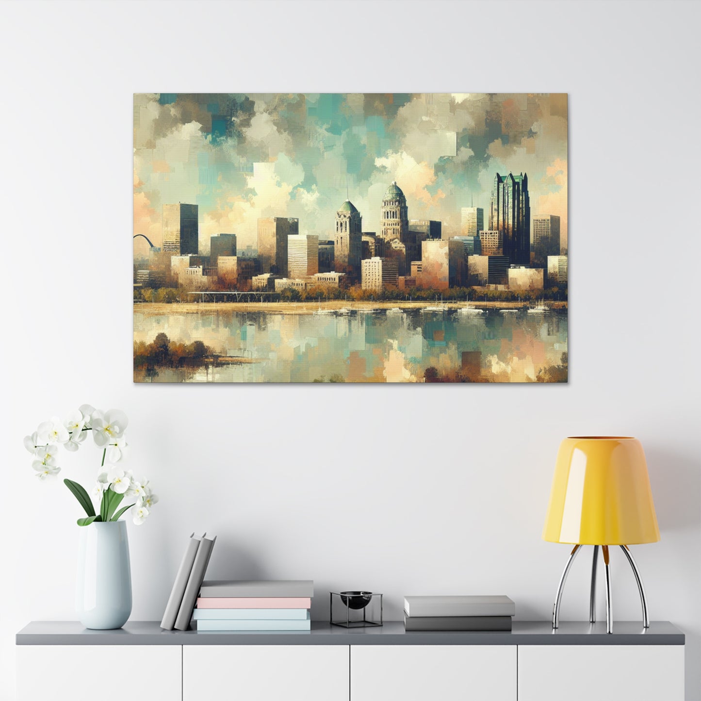 "Cityscape Symphony: St. Louis" - Canvas