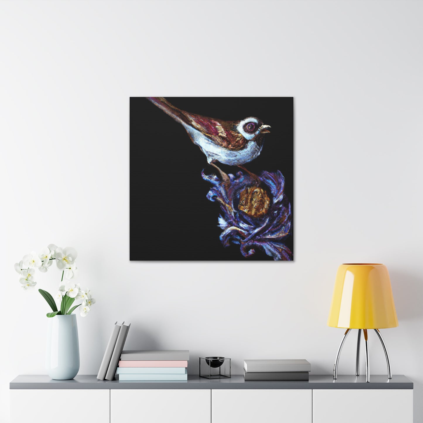 "Song Sparrow Delightful Singing" - Canvas