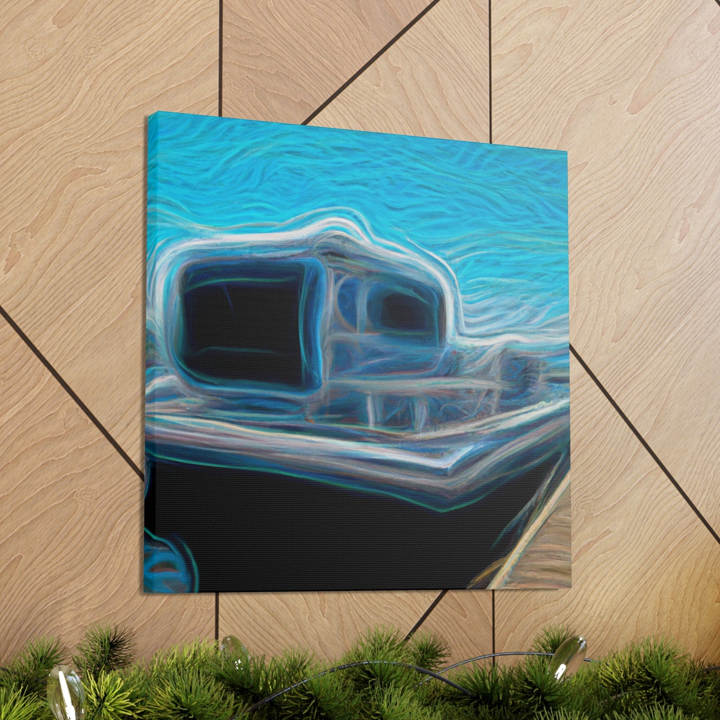 "Pontoon Boat Dreamscape" - Canvas