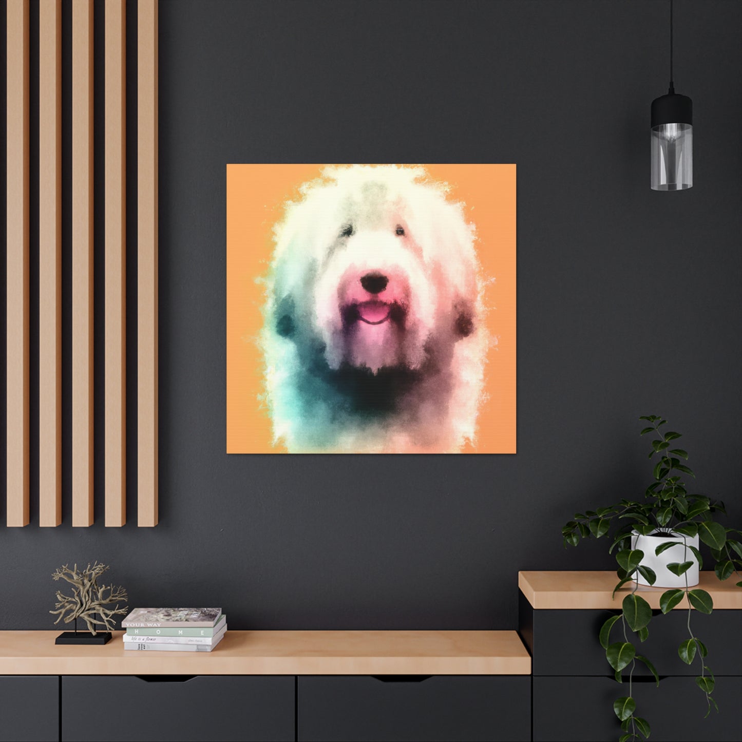 Old English Sheepdog Joy - Canvas