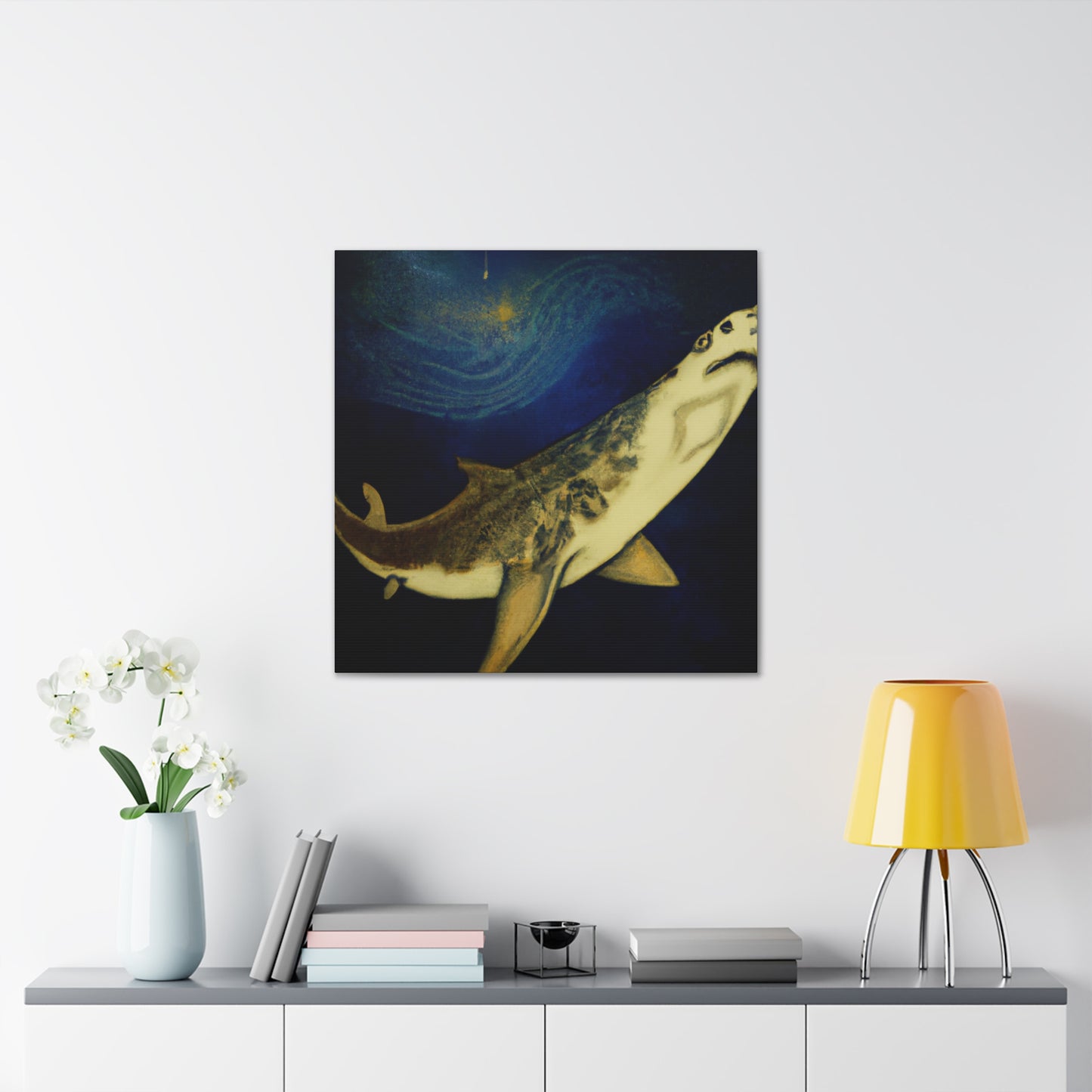 "Shark in Rococo Style" - Canvas