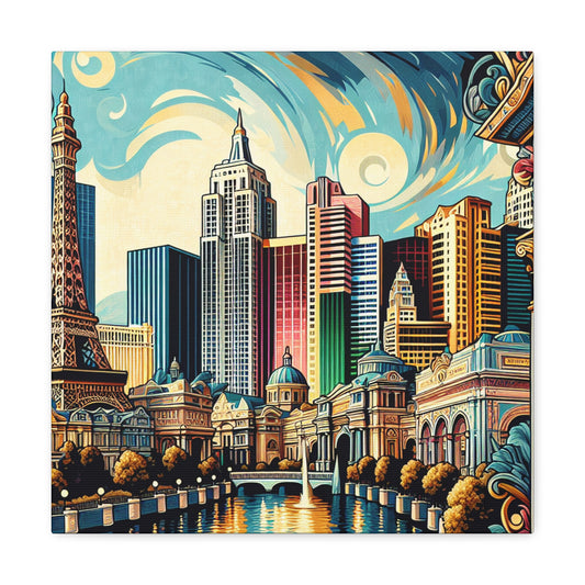 "Glamour City Lights Vibe" - Canvas