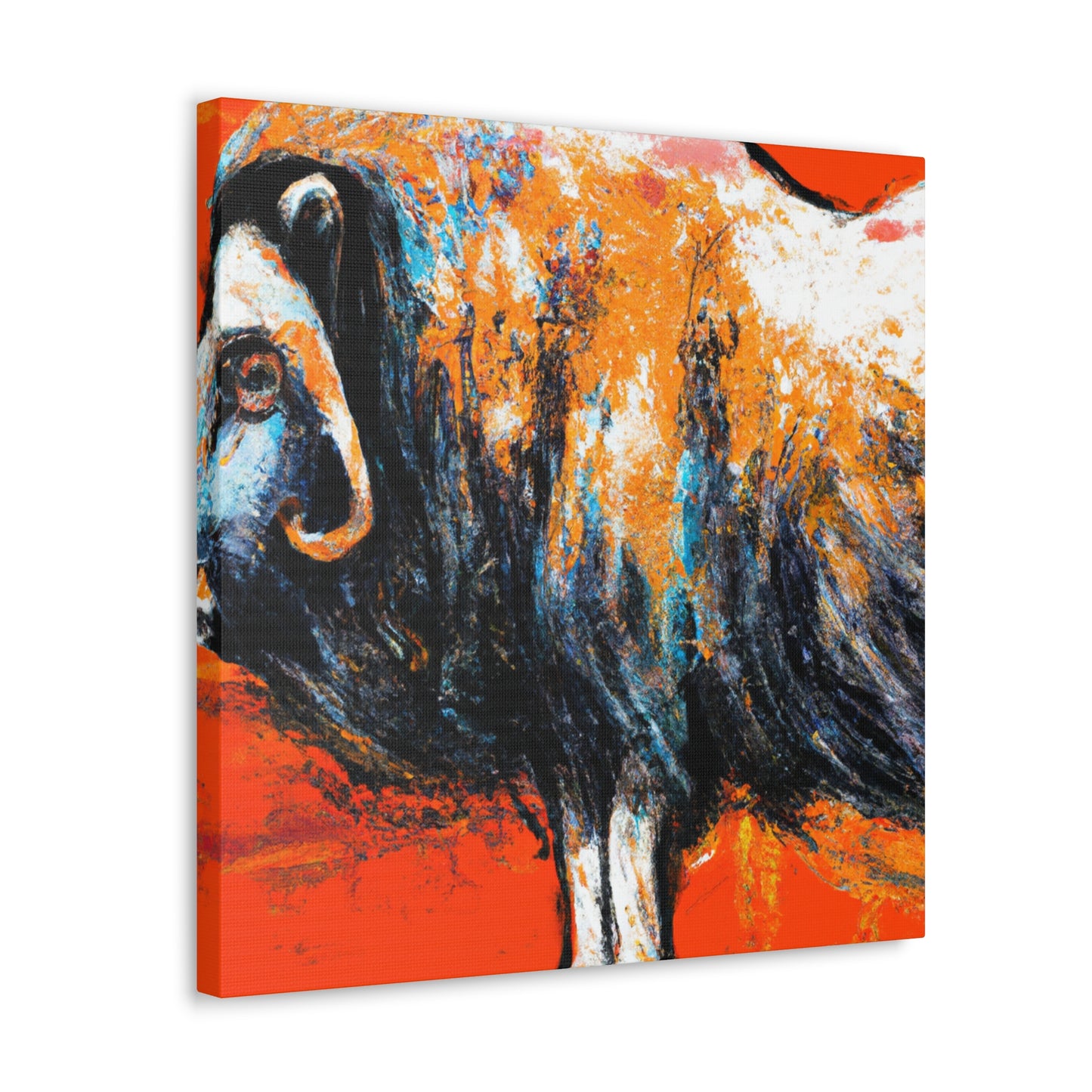 Musk Ox Epic Struggle - Canvas